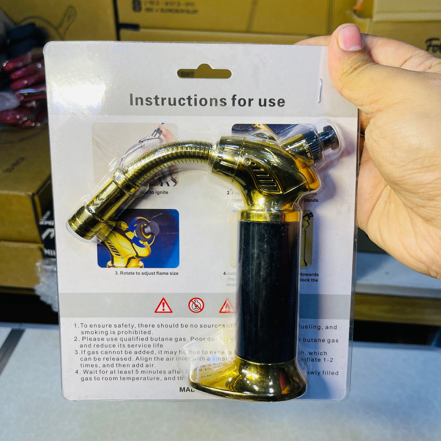 New Flexible Ignition Refillable Jet Flame Cigar Lighter At-702