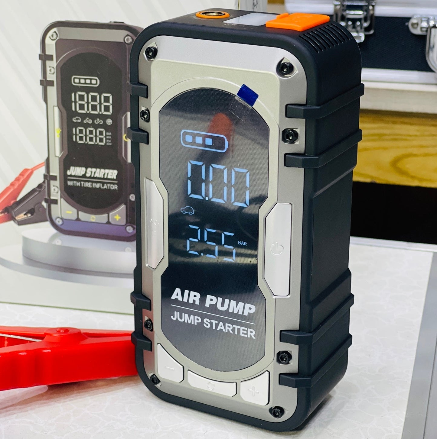 Smart Electric Jump Starter + Air Pump & Power Bank