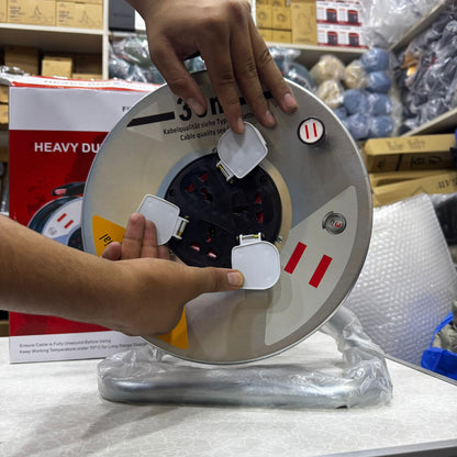 Heavy Duty Cable Reel – 30m & 50m Extension Reel for Industrial and Workshop Use