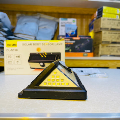 190 LED Outdoor Decoration Solar Wall Lamp With PIR Motion Sensor CL-S190