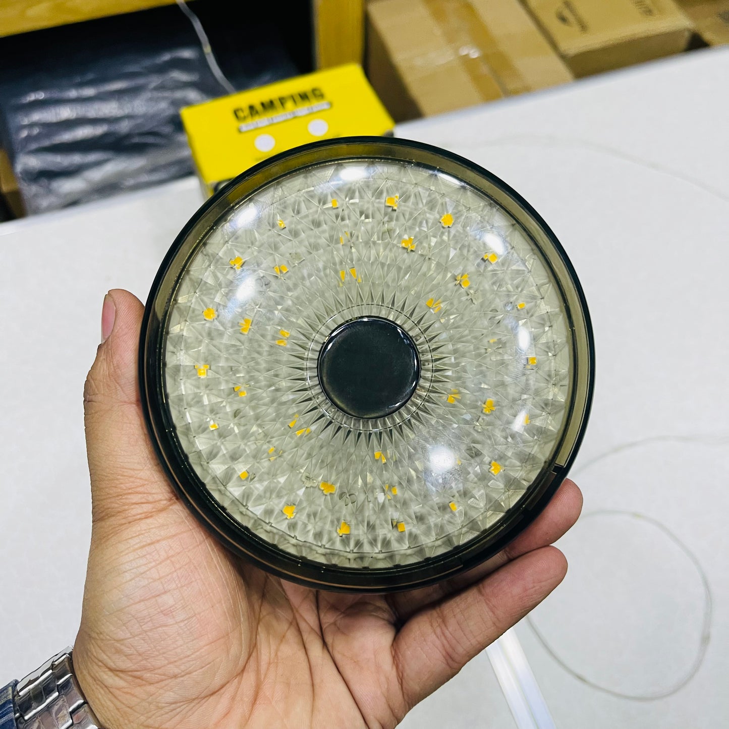 Solar Powered Dual Light Source Camping Light + 20M Atmosphere String Light