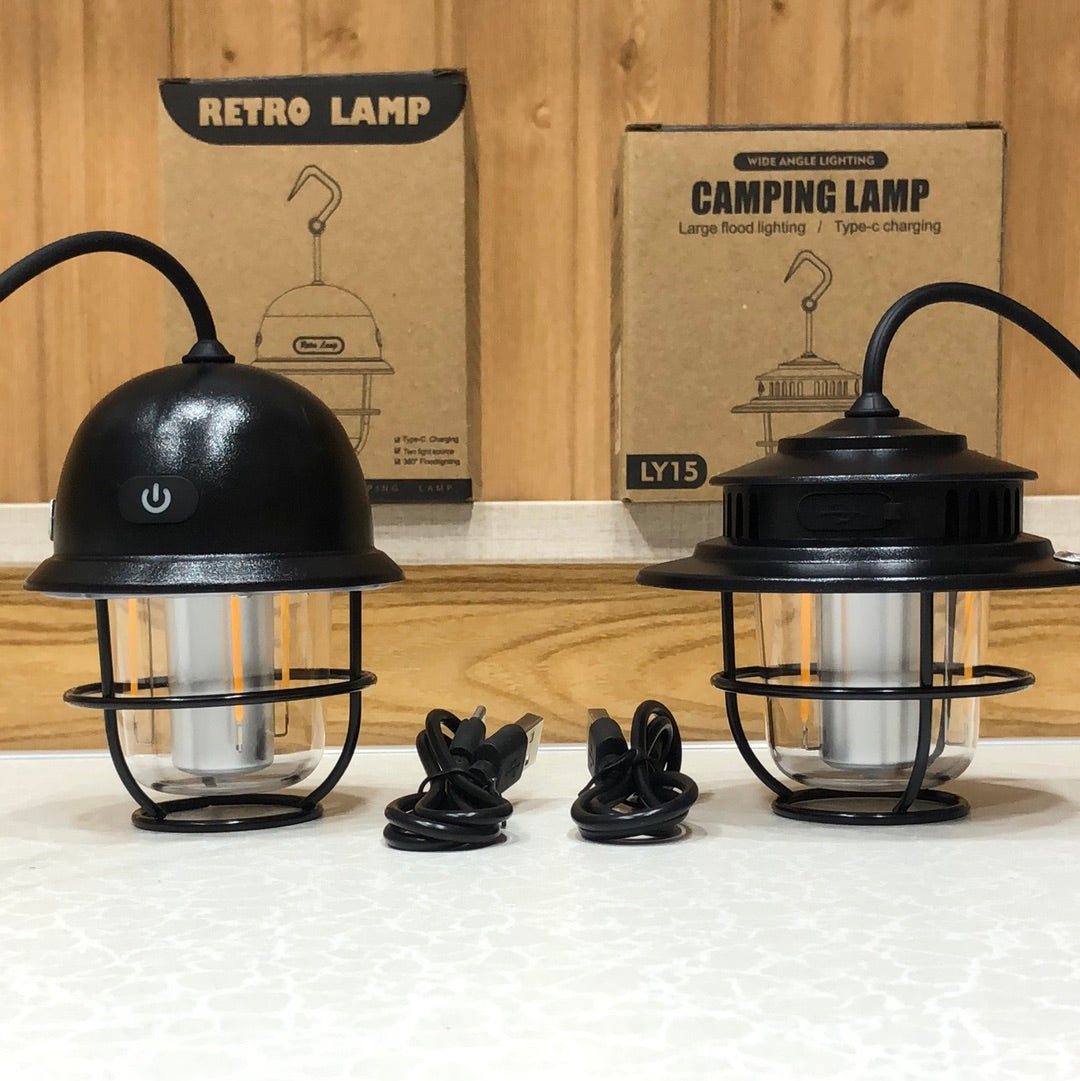 Metal Hanging Lanterns Rechargeable Retro Lamp