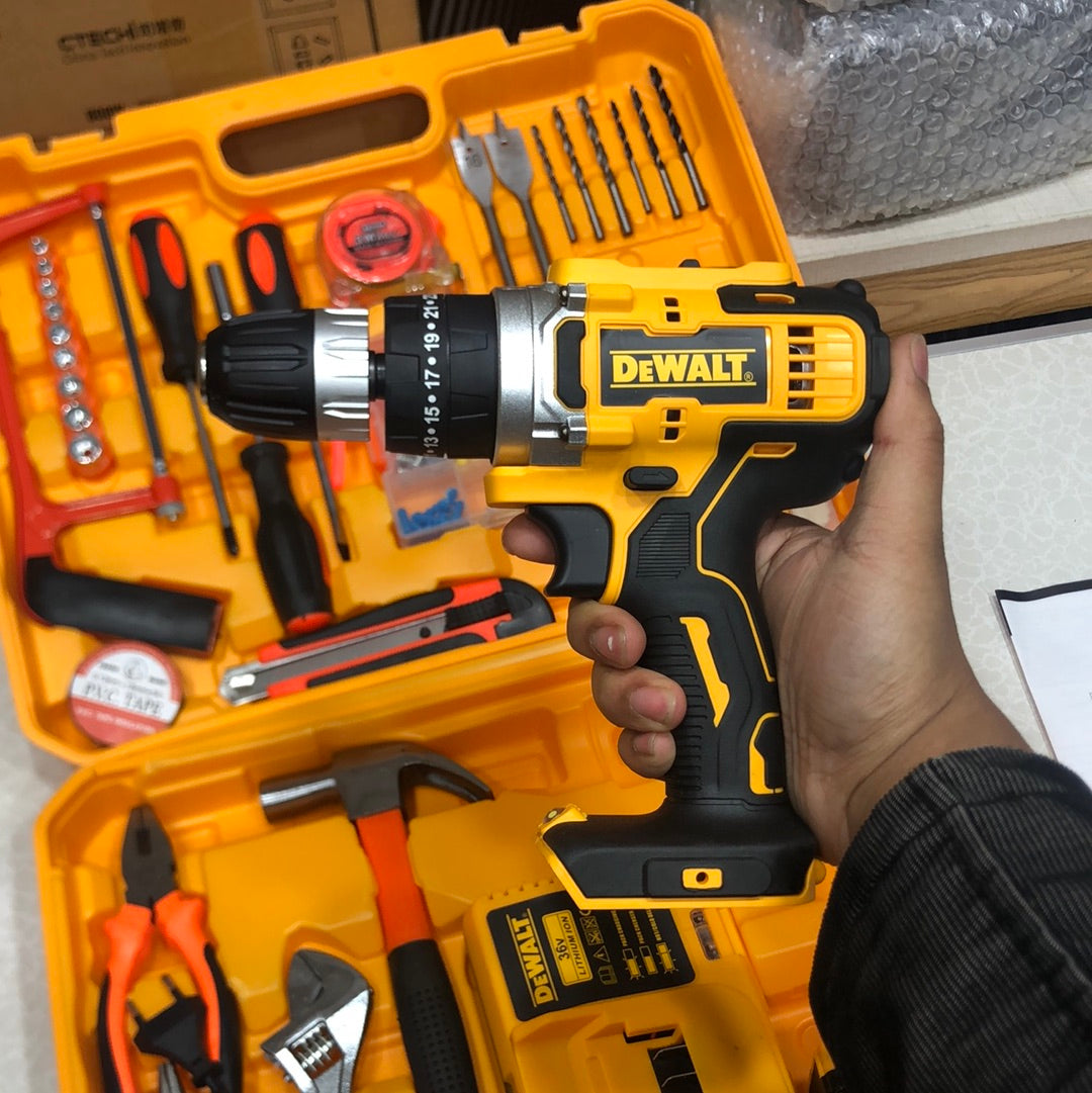 DEWALT Household 36V Lithium-Ion Cordless Screwdriver Drill Set With Box