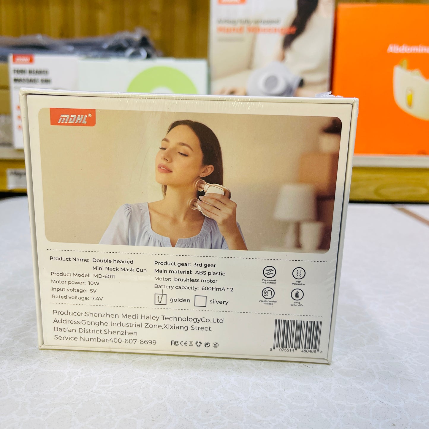 MDHL Dual Head Mini Facia Gun Massager