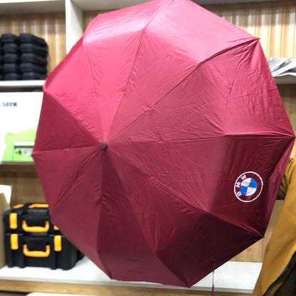 BMW Automatic Ten Fiber Bones Folding Umbrella With Led Light