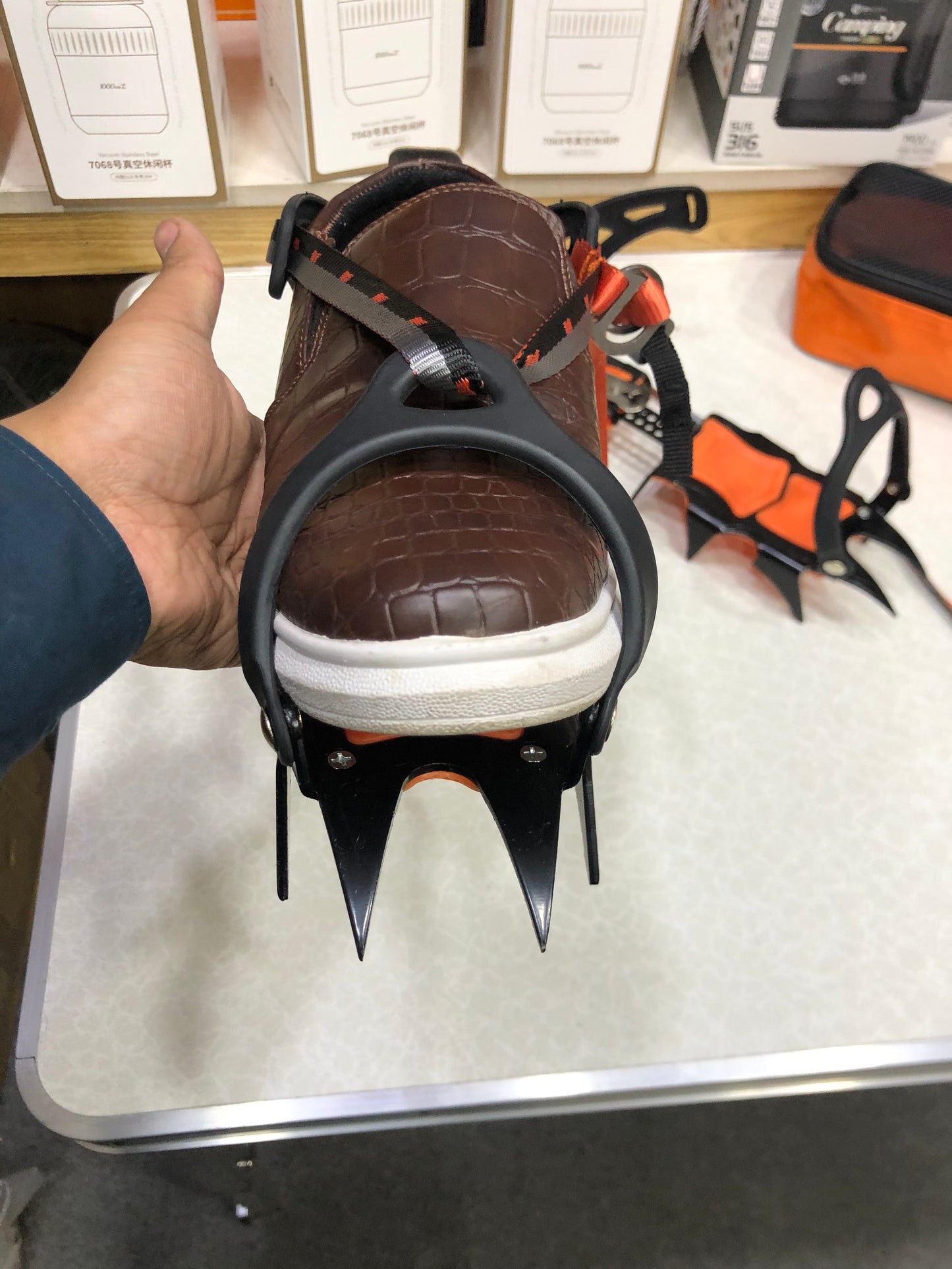 Professional Outdoor 12 Teeth Ice Grippers - Crampons