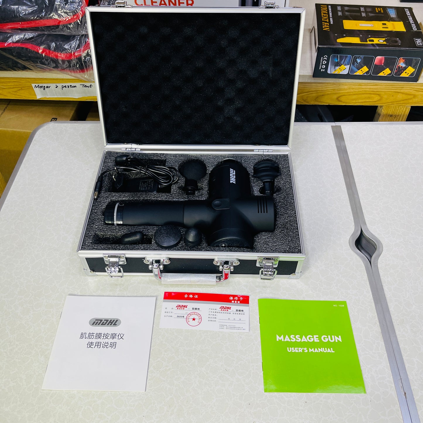 MDHL 6 Head Professional Muscle Massage Gun With Premium Suitcase