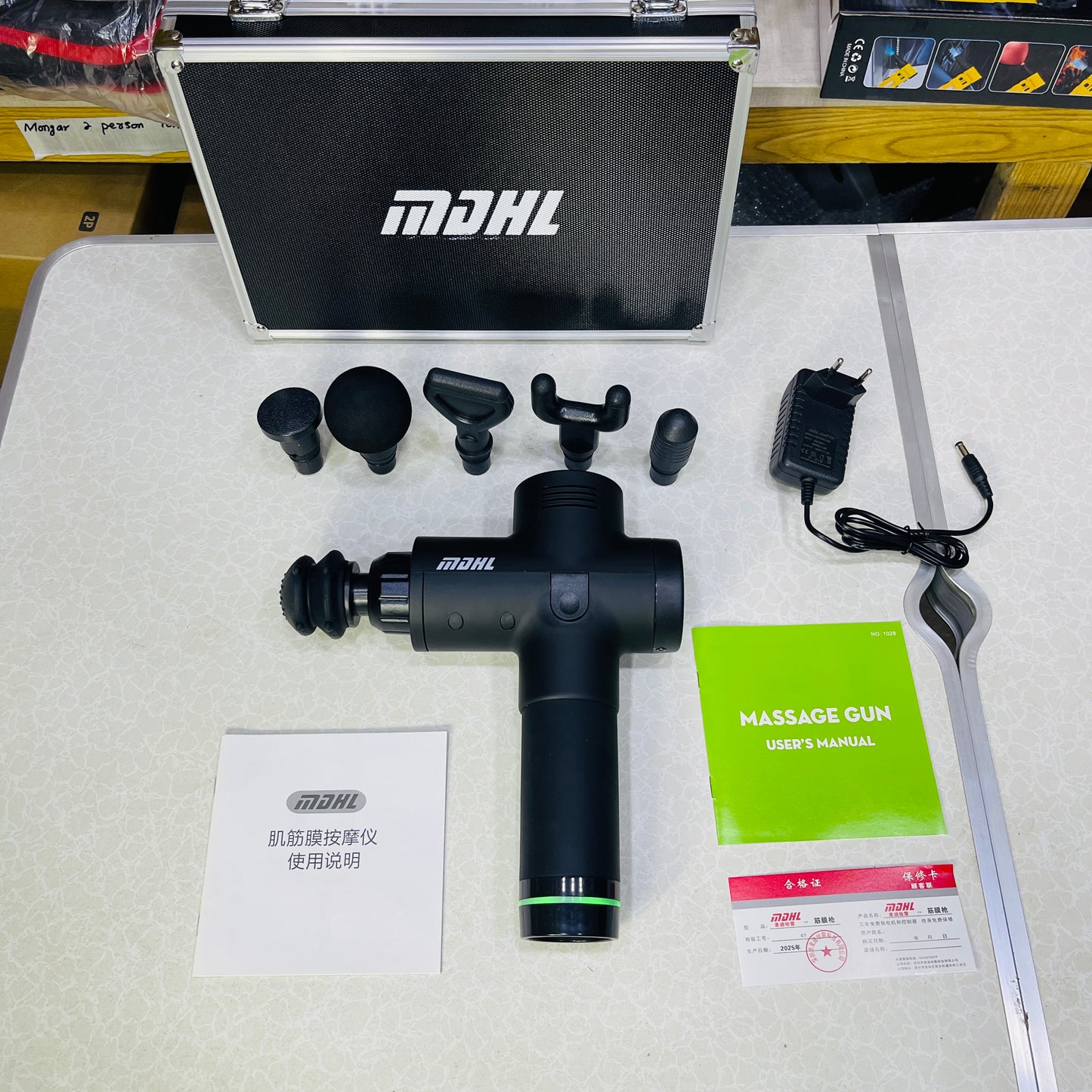 MDHL 6 Head Professional Muscle Massage Gun With Premium Suitcase