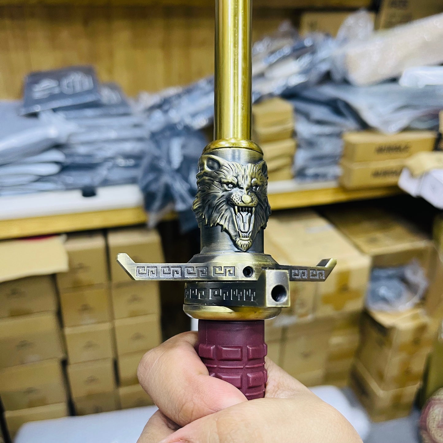 New High quality Loin Head Self Defense Rod