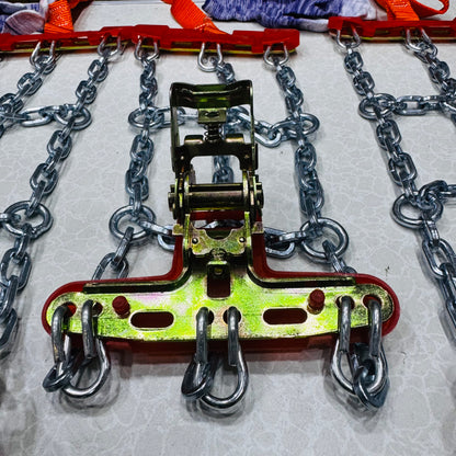 8Pcs Stainless Steel Anti-Slip/Anti-Skid Snow Chains For Car Tyres