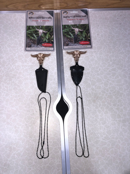 Multifunctional OX Skull Mini Neck Push Dagger