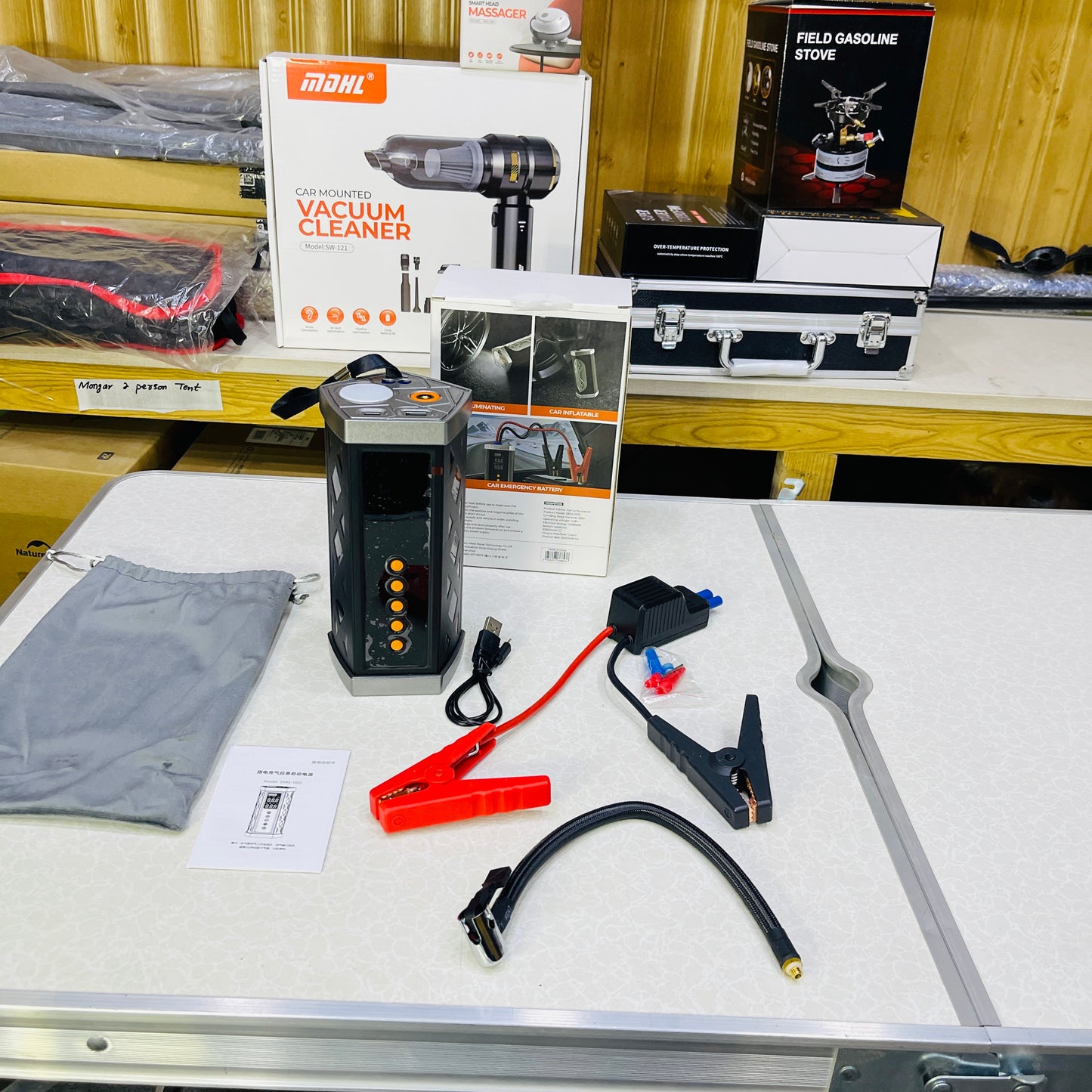 MDHL Multifunctional Car Jump-Starter + Inflator & Power Bank