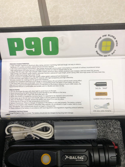 X Blog P90 Bullet Powerful Flashlight JDH-S16-P90