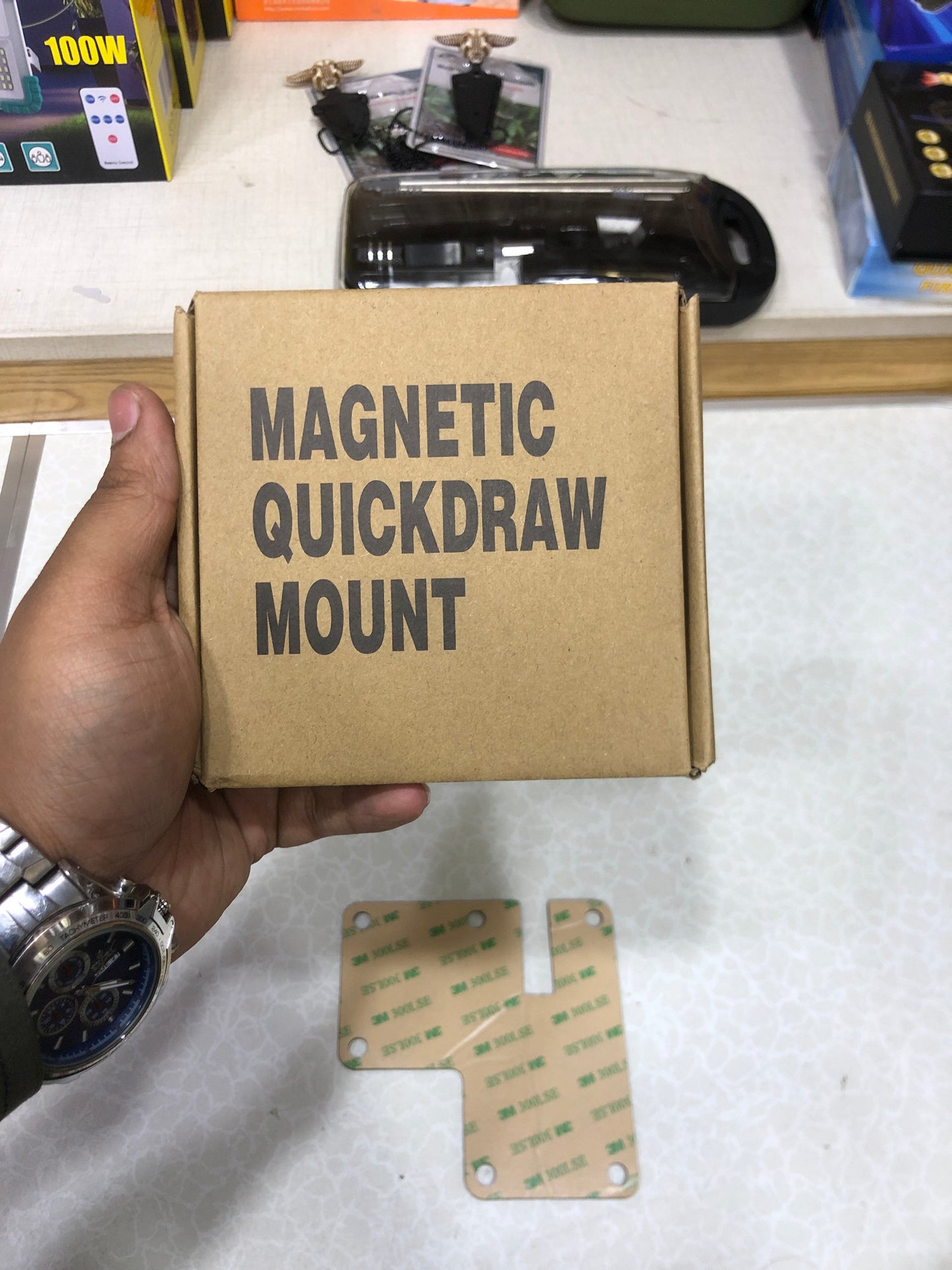 Tactical Magnetic Quickdraw Pistol Loader  Mount With Mag Space