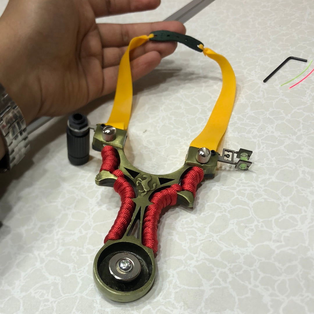 High Power Alloy Slingshot With Magnet with 100 balls