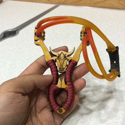 BULL TYPE Metal Powerful Slingshot Red