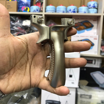 High Quality Stainless Steel Silver Slingshot With 100 Balls