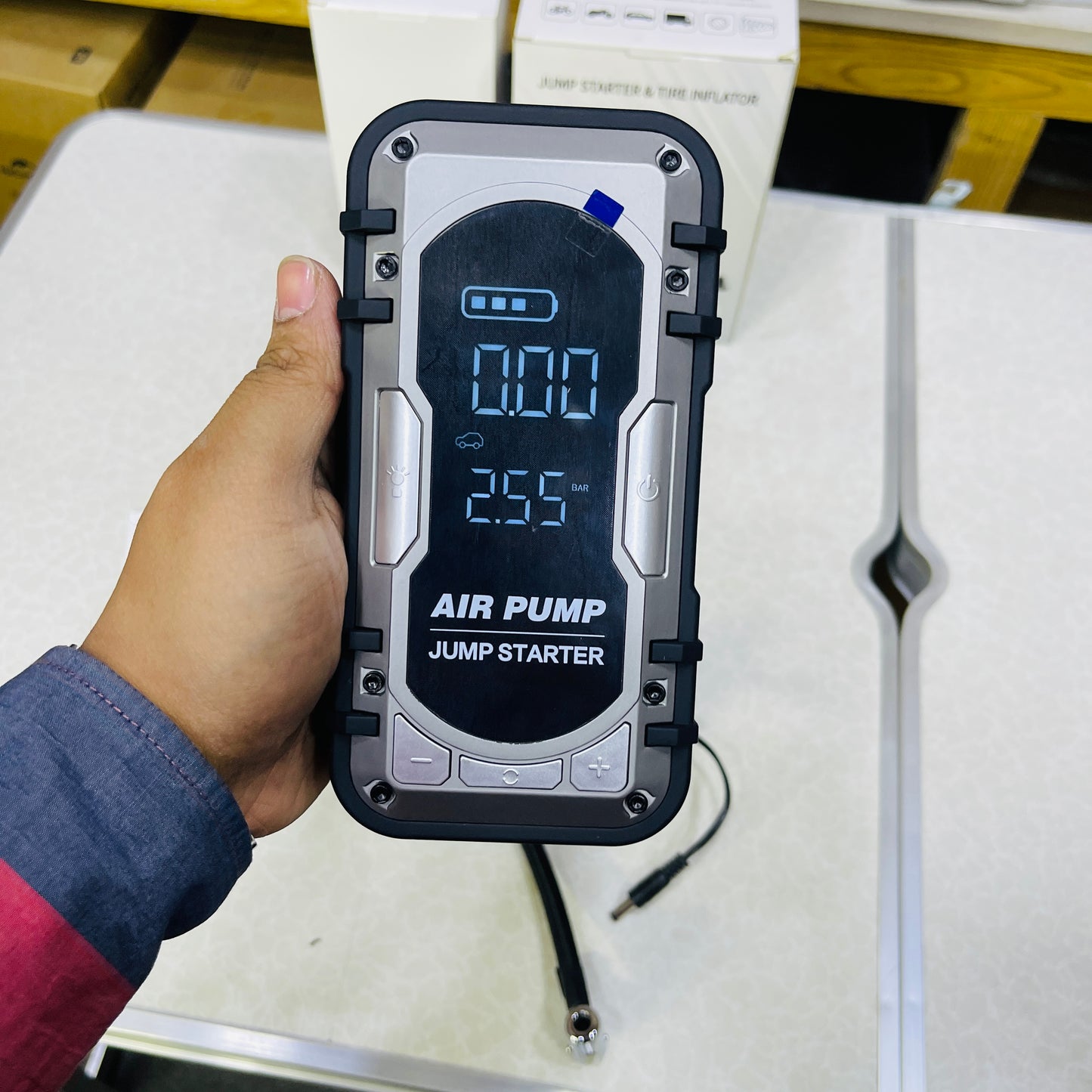 Smart Electric Jump Starter + Air Pump & Power Bank