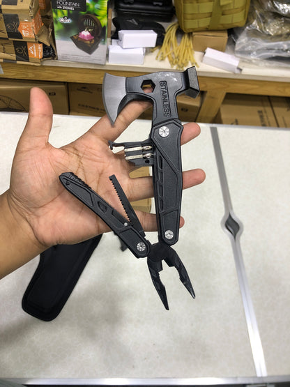 18 in 1 Multifunction Survival Axe Camping Pliers MultiTool