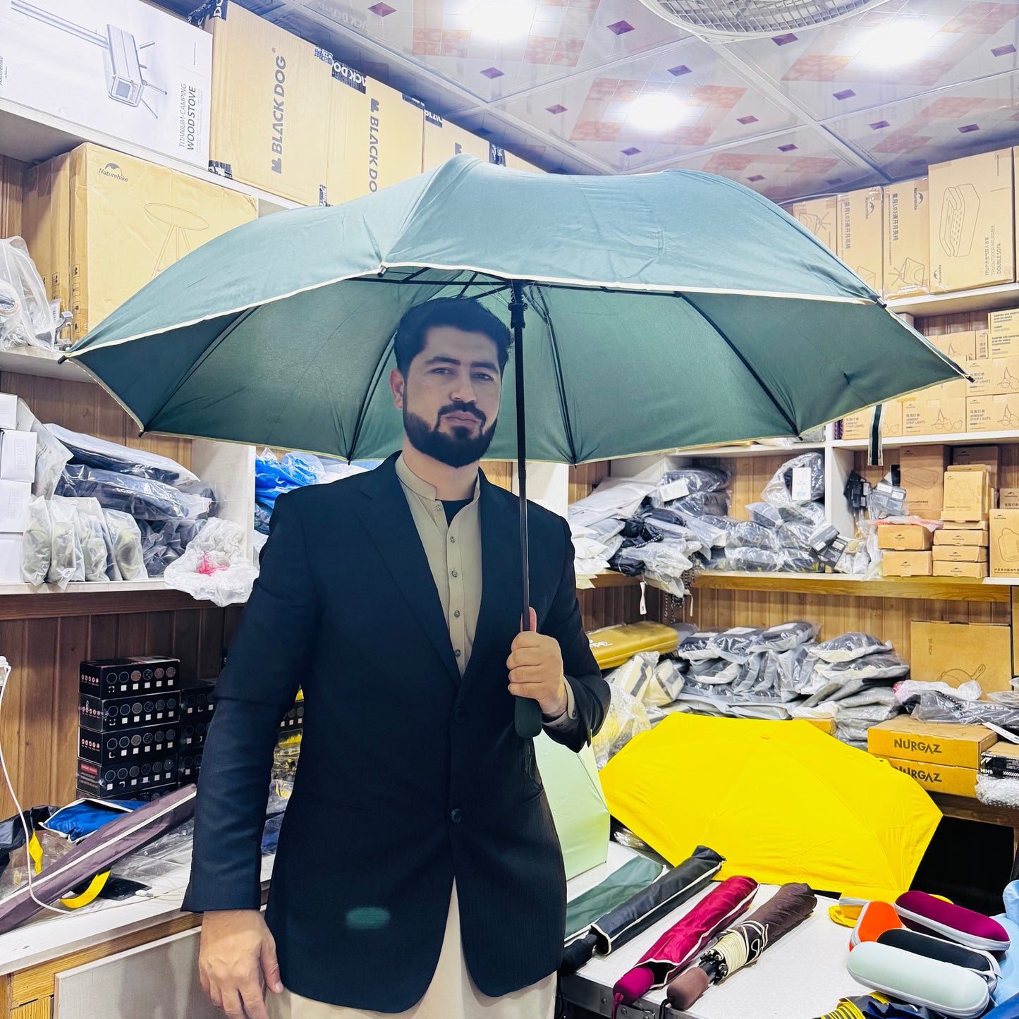 2 Persons Automatic Folding  Umbrella