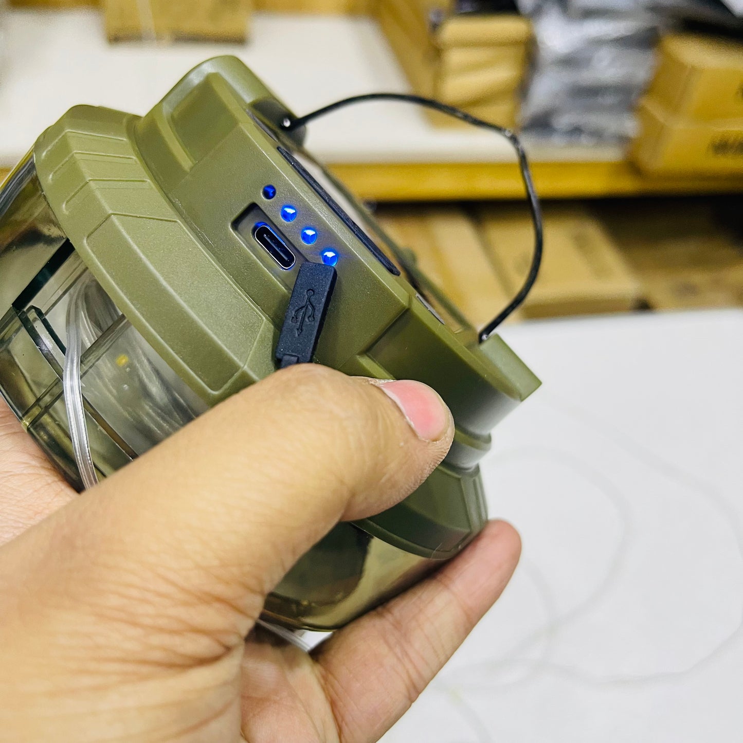 Solar Powered Dual Light Source Camping Light + 20M Atmosphere String Light