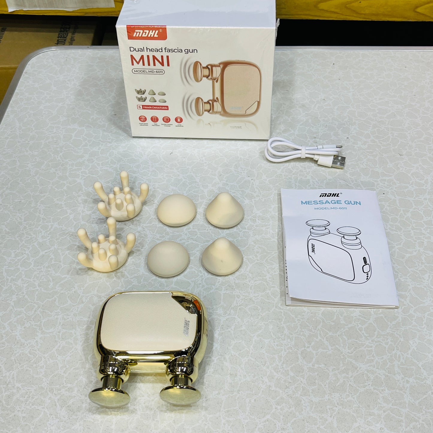 MDHL Dual Head Mini Facia Gun Massager