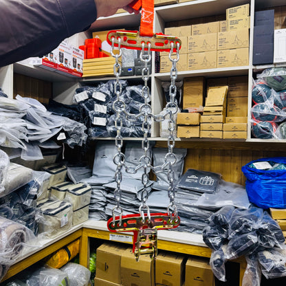 8Pcs Stainless Steel Anti-Slip/Anti-Skid Snow Chains For Car Tyres