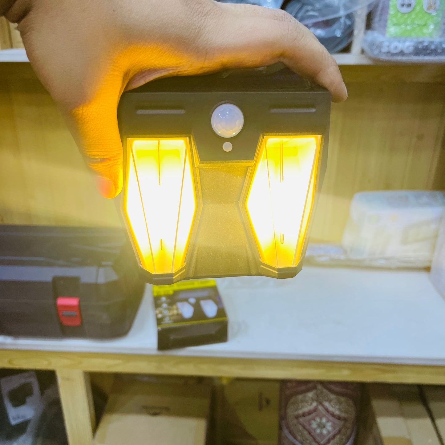 Solar Interaction Double Bulb Wall Lamp – Intelligent Outdoor Decor Lighting SH-688