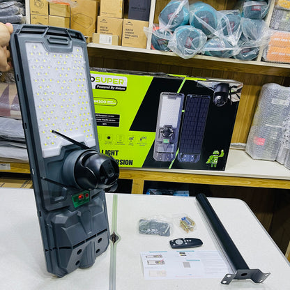 GD SUPER 2 in 1 300W Solar Street Light With 1440p HD CCTV Camera