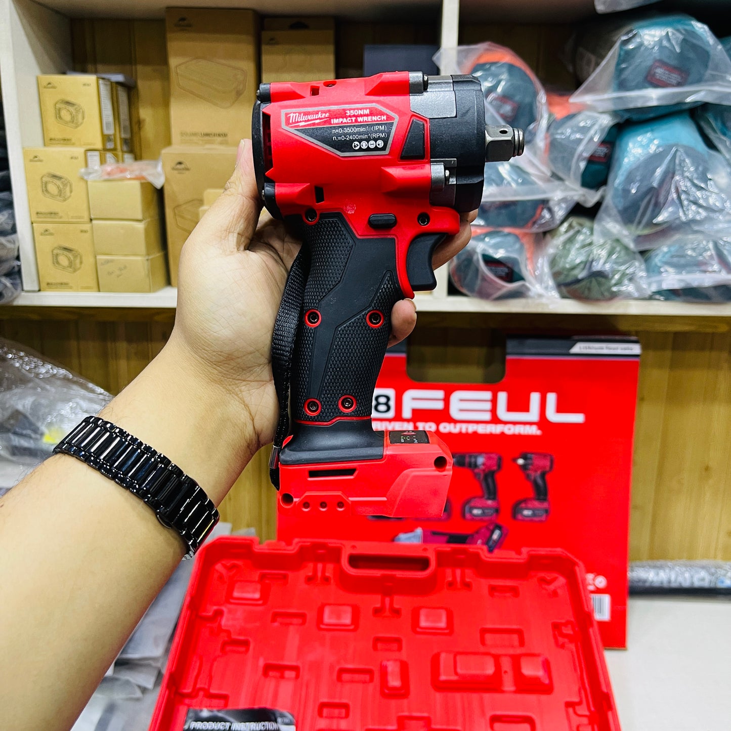 4pcs MILWAUKEE Premium Cordless & Brushless Power Tool Kit