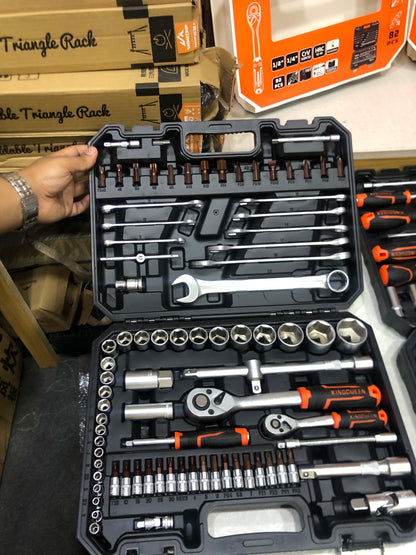 KINGSQUEEN 58pcs/76pcs/82pcs Chromium Stainless Steel Tools Sets