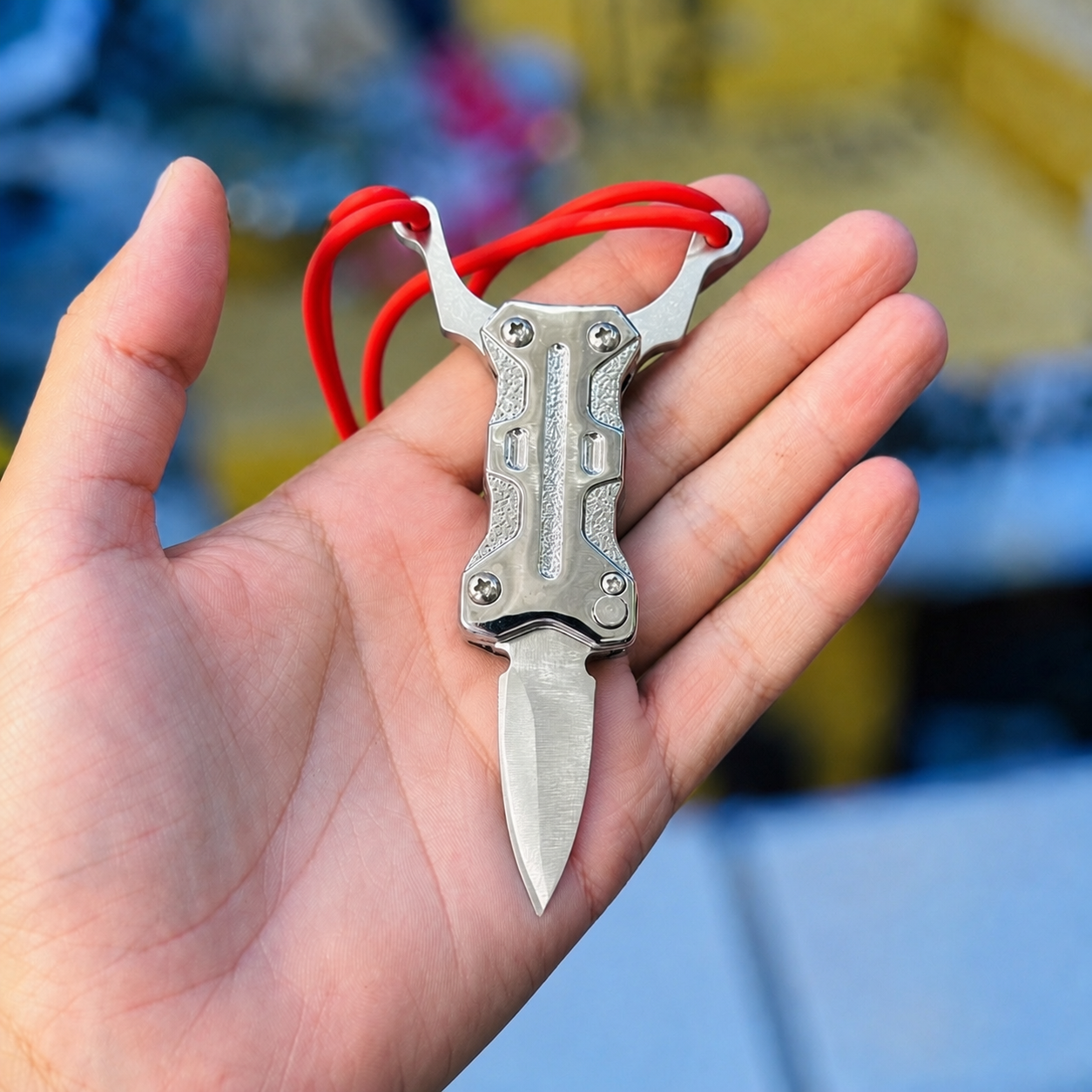 New Multifunctional EDC Hunting Mini Magnetic Slingshot With Ctical Knife