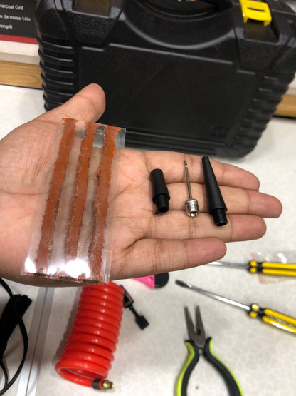 New Car Air Compressor Puncture Tool Kit With Box
