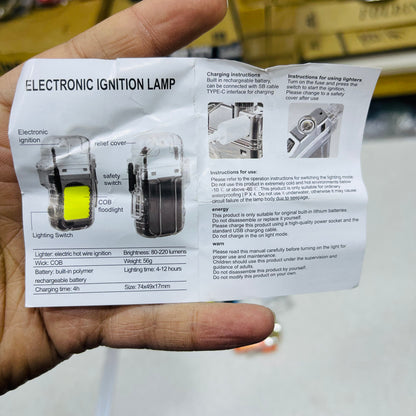 New Transparent Rechargeable COB Lamp + Cigarette Plasma Lighter