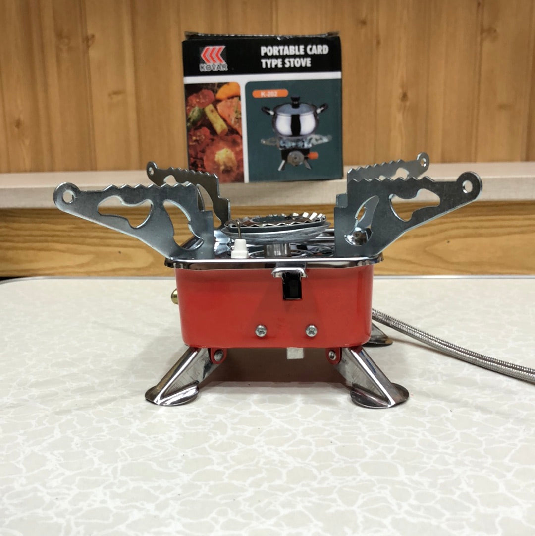 Portable Card Type Stove K-202 With Butane Can