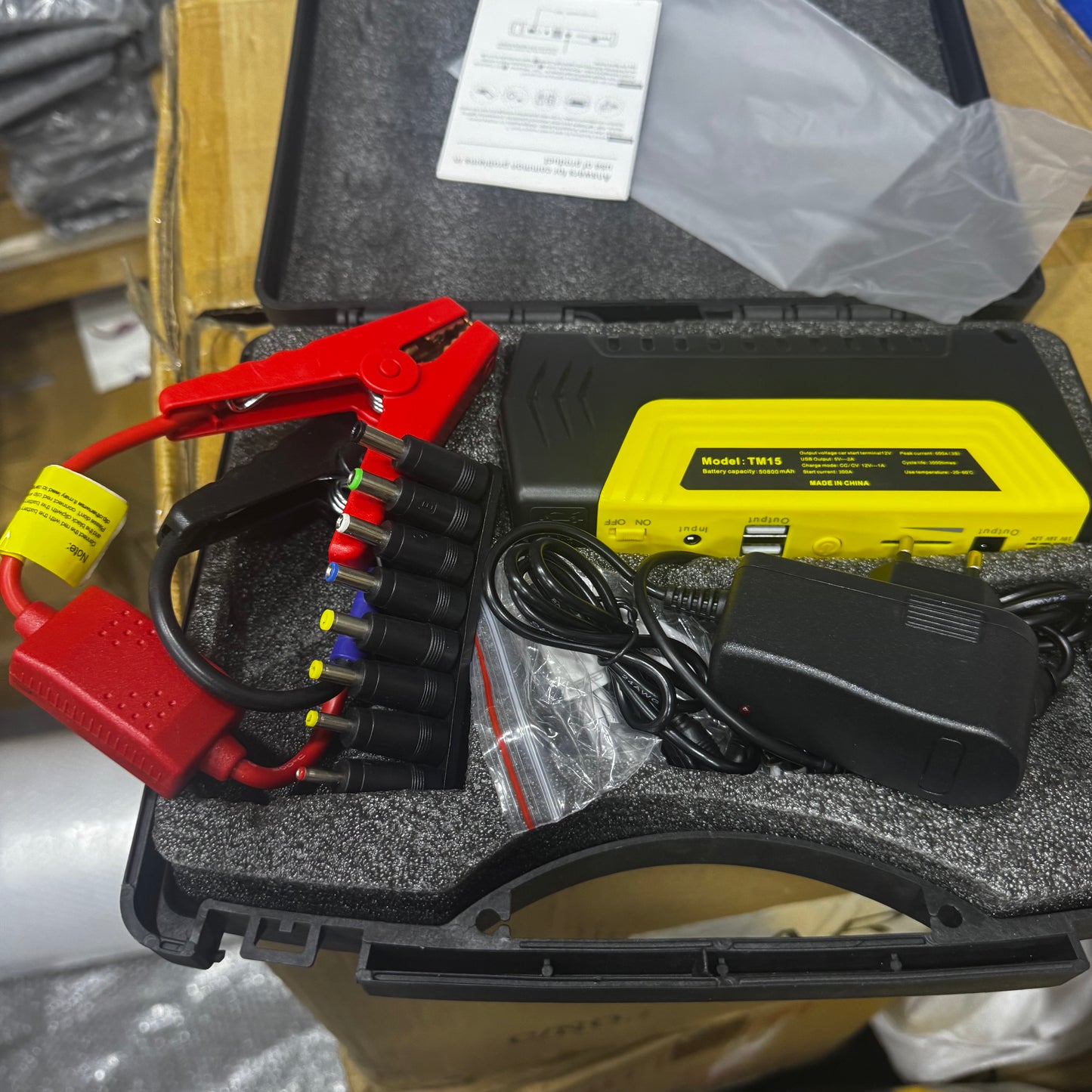 Powerful Car Jump Starter Battery Pack Rechargeable With Led