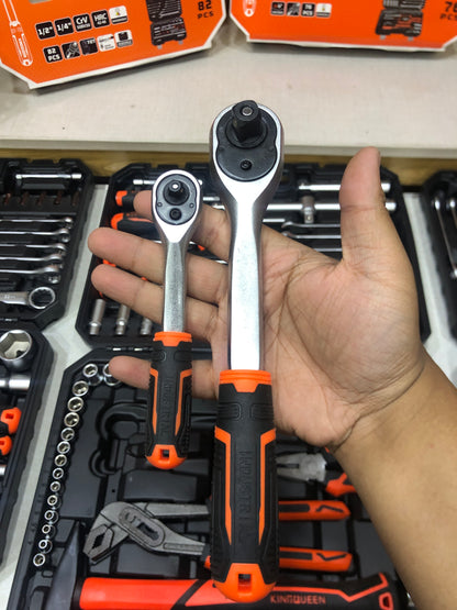 KINGSQUEEN 58pcs/76pcs/82pcs Chromium Stainless Steel Tools Sets