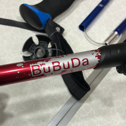 BUBUDA Folding Hiking Stick Portable Ultra Light Anti Shock
