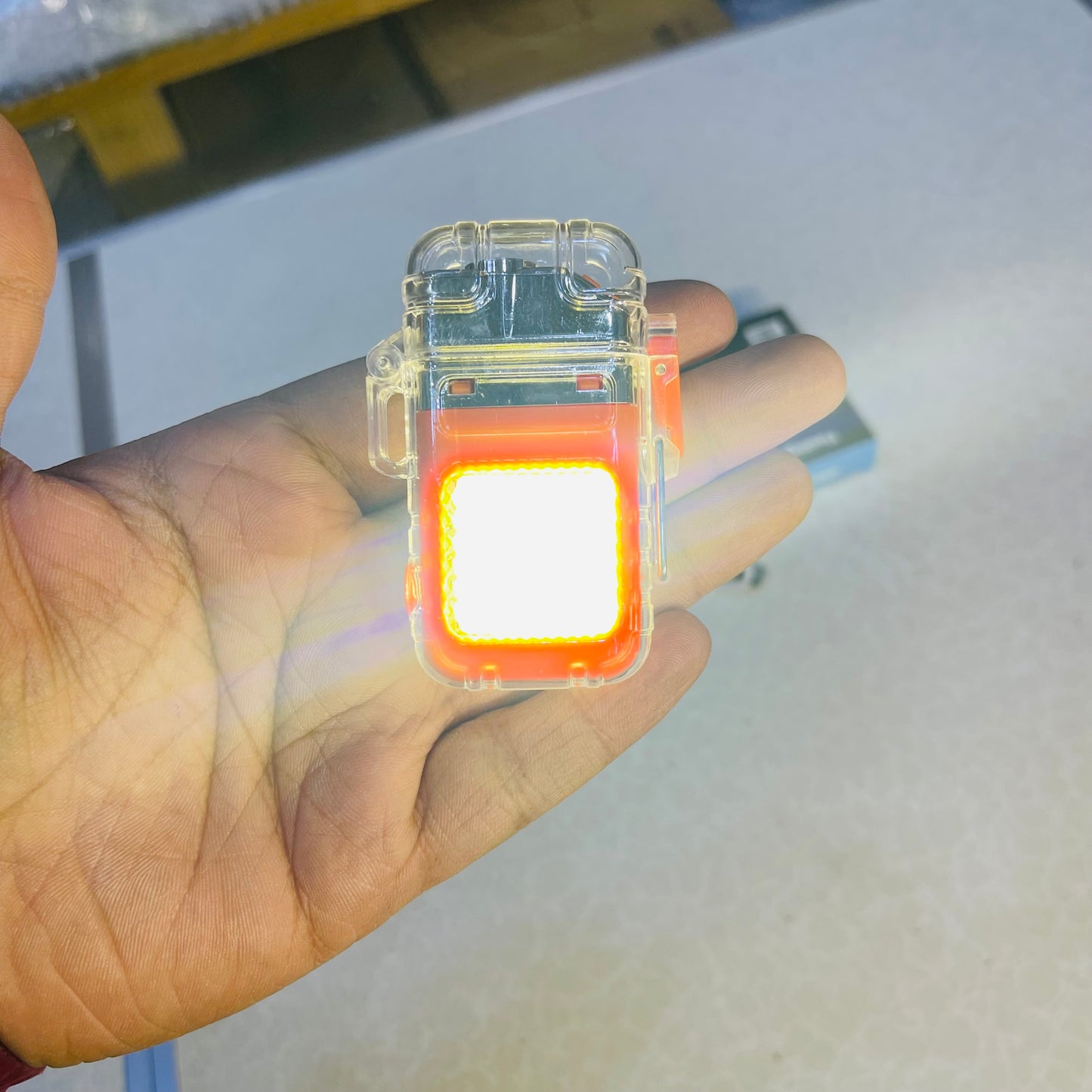 New Transparent Rechargeable COB Lamp + Cigarette Plasma Lighter