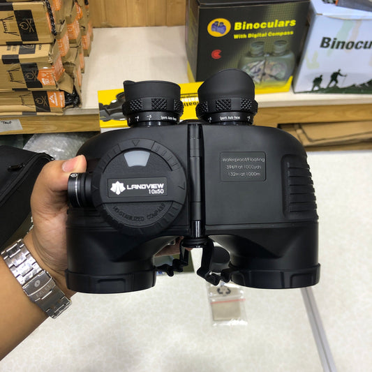 LANDVIEW 10X50 Marine Waterproof Binoculars with Compass