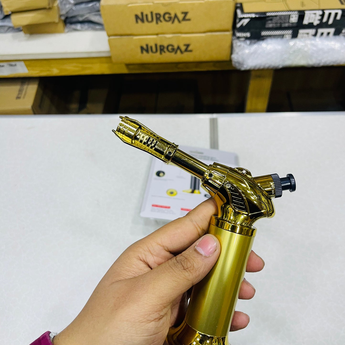 New Ignition Refillable Jet Flame Cigar Lighter AT-703