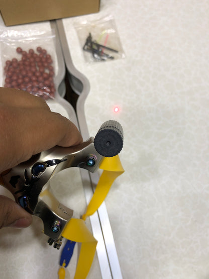 New Heavy Steel Dragon Eye Hunting Slingshot With Laser Sight