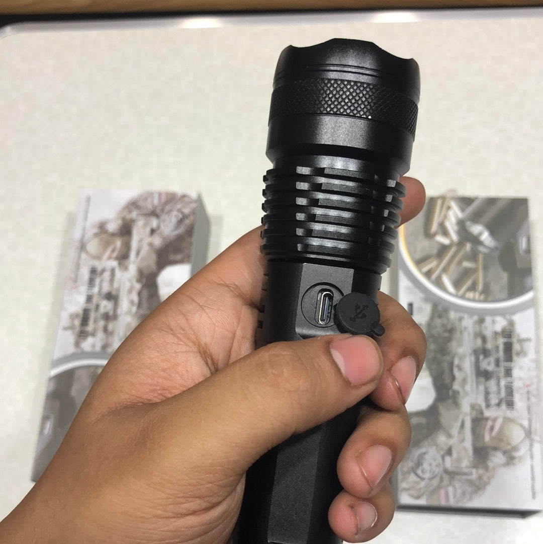 New Strong LED Light Rechargeable Flashlight