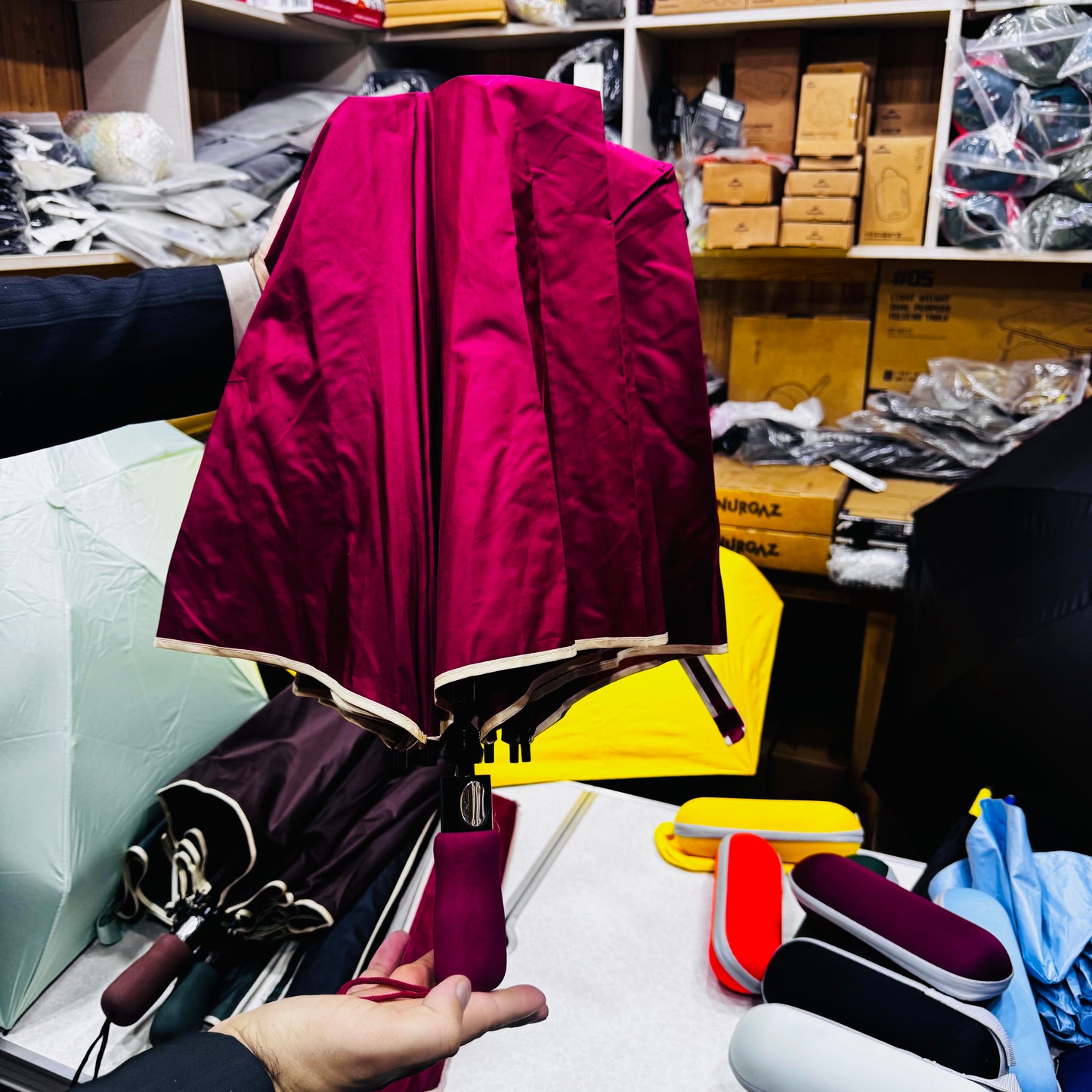 2 Persons Automatic Folding  Umbrella