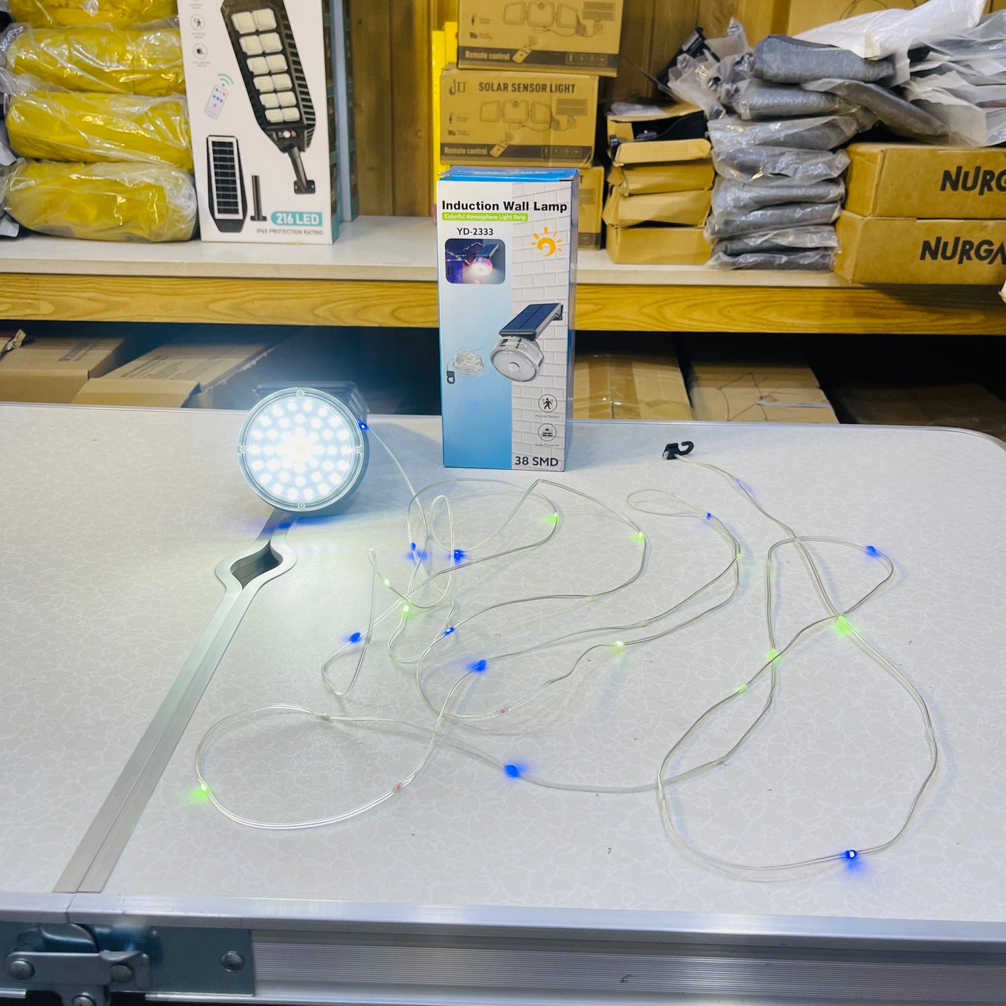 Solar Induction Wall Lamp – 38 SMD + Color Atmosphere Light YD-2333