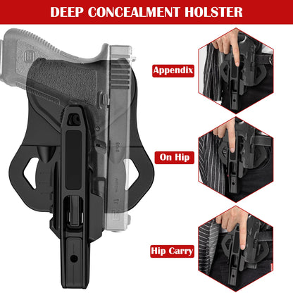 Double Stack Gun Holster For Glock 9mm/SW40/357