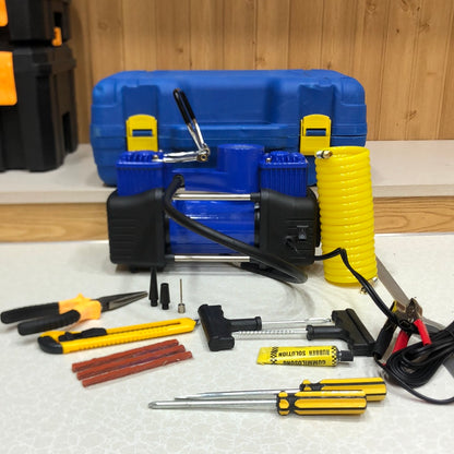 New Car Air Compressor Puncture Tool Kit With Box