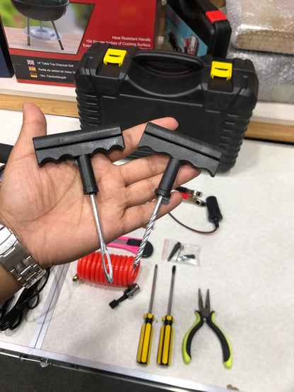 New Car Air Compressor Puncture Tool Kit With Box