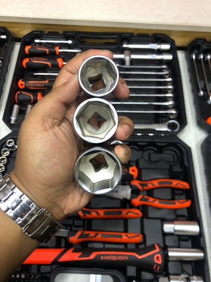 KINGSQUEEN 58pcs/76pcs/82pcs Chromium Stainless Steel Tools Sets