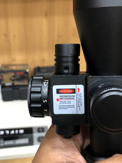 2.5-10x40 Double Illuminated Mil-dot + Red Laser Scope For Hunting